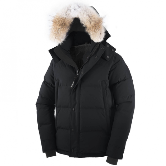 Black Fur Hood Down Jacket